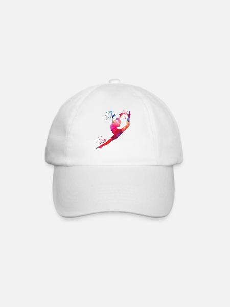 Gymnastin Mit Keulen Rhythmische Sportgymnastik - Baseballkappe - Weiß/Weiß