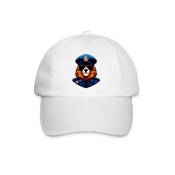 Murmeltiere Polizei / Polizistin Murmeltier - Baseballkappe - Weiß/Weiß - Vorne