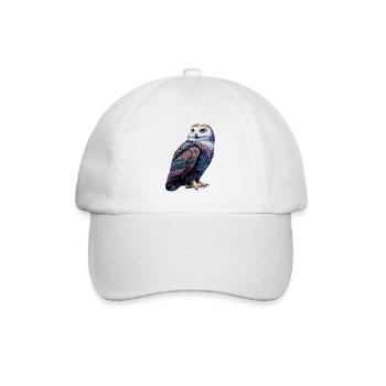 Schneeeule Weiße Eule Kauz Uhu Owl Schnee Eulen - Baseballkappe - Weiß/Weiß - Vorne