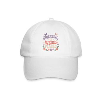 Schwitzen Sprüche Lustiges Schwitzen Geschenk - Baseballkappe - Weiß/Weiß - Vorne