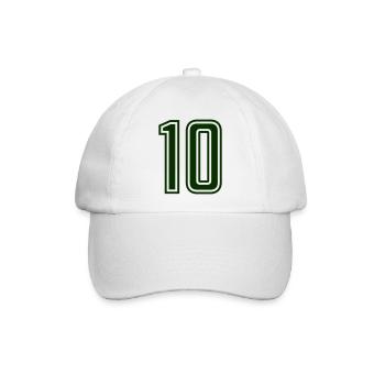10 - Baseballkappe - Weiß/Weiß - Vorne
