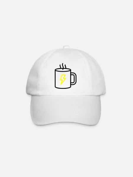 Kaffeebecher Blitz Energie - Baseballkappe - Weiß/Weiß