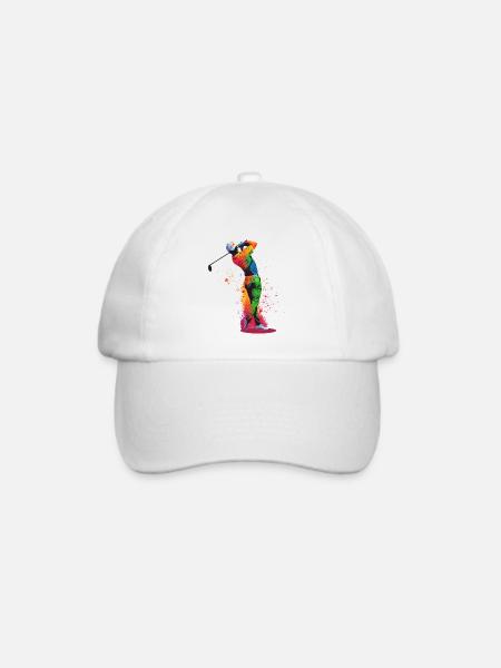 Golfspieler - Baseballkappe - Weiß/Weiß
