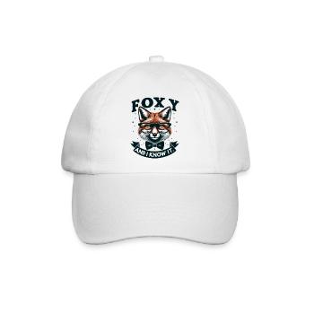 Foxy Nerd Brille Fliege - Baseballkappe - Weiß/Weiß - Vorne