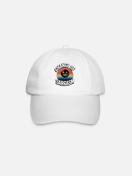 Chance of Sarcasm - Retro Grinsen - Baseballkappe - Weiß/Weiß