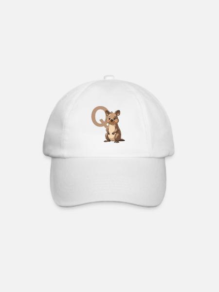 Koala mit Q Mascot-Design - Baseballkappe - Weiß/Weiß
