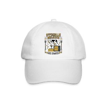 Offizielle Melkkuh Des Staates - Baseballkappe - Weiß/Weiß - Vorne