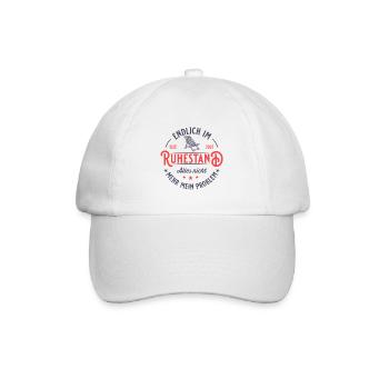 Rentenalter 2027 Liegestuhl Vintage Ruhestand - Baseballkappe - Weiß/Weiß - Vorne