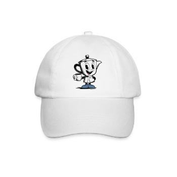 Vintage Mokkakanne Mascot - Baseballkappe - Weiß/Weiß - Vorne