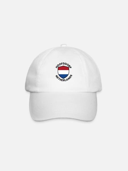 Niederländische Schildflagge - Baseballkappe - Weiß/Weiß