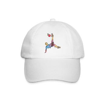 Fußball Eiscreme Kinder Fußballer Herren Fussball - Baseballkappe - Weiß/Weiß - Vorne