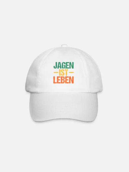 Jagd Jagen Waidmann Jäger - Baseballkappe - Weiß/Weiß