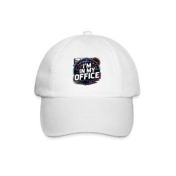 Ich bin in meinem Büro - Baseballkappe - Weiß/Weiß - Vorne