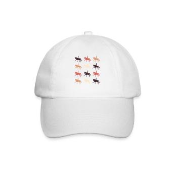 Dressurpferd - Baseballkappe - Weiß/Weiß - Vorne