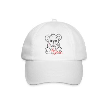 Teddy für dich - Baseballkappe - Weiß/Weiß - Vorne