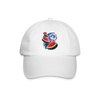 Weltraummelone Neon Kosmos - Baseballkappe - Weiß/Weiß - Vorne