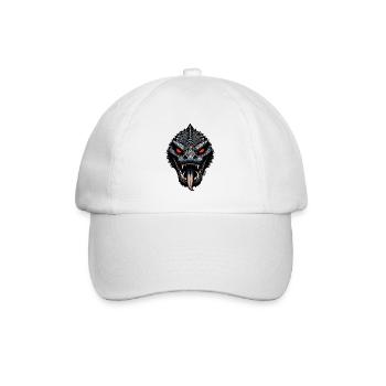 Crimson Inferno Drachenkopf - Baseballkappe - Weiß/Weiß - Vorne