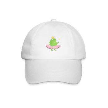 Froschprinzessin im Rosa-Tutu - Baseballkappe - Weiß/Weiß - Vorne