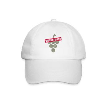 Muskateller Rebe Vintage Weintrinker Souvenir - Baseballkappe - Weiß/Weiß - Vorne