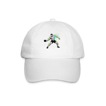 Tischtennis Platte Ping Pong Ball Sport Schmettern - Baseballkappe - Weiß/Weiß - Vorne