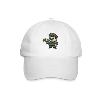 Retro-Sergeant-Megafon - Baseballkappe - Weiß/Weiß - Vorne