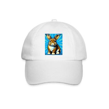 Kaninchen - Baseballkappe - Weiß/Weiß - Vorne