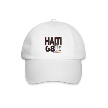 Haiti 68 mit Insel Flair  - Baseballkappe - Weiß/Weiß - Vorne