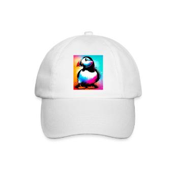 Papageitaucher - Baseballkappe - Weiß/Weiß - Vorne