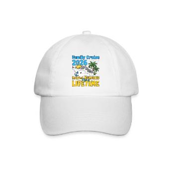 Familienkreuzfahrt, Urlaubsreise, Kreuzfahrt - Baseballkappe - Weiß/Weiß - Vorne