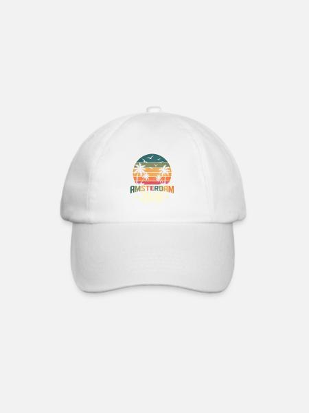 Amsterdam 2026 - Baseballkappe - Weiß/Weiß
