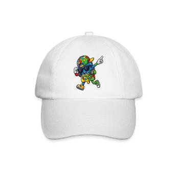Regenbogenpuzzle-Maskottchen - Baseballkappe - Weiß/Weiß - Vorne