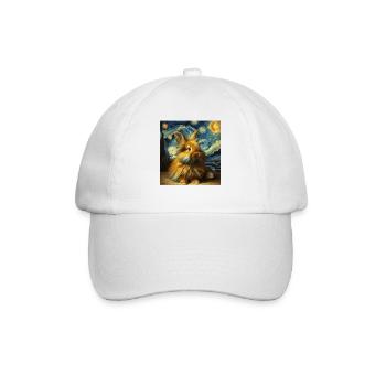 Zwergkaninchen Starry Night - Baseballkappe - Weiß/Weiß - Vorne