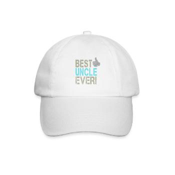 Best Uncle Ever für Onkel Design mit Daumen hoch - Baseballkappe - Weiß/Weiß - Vorne