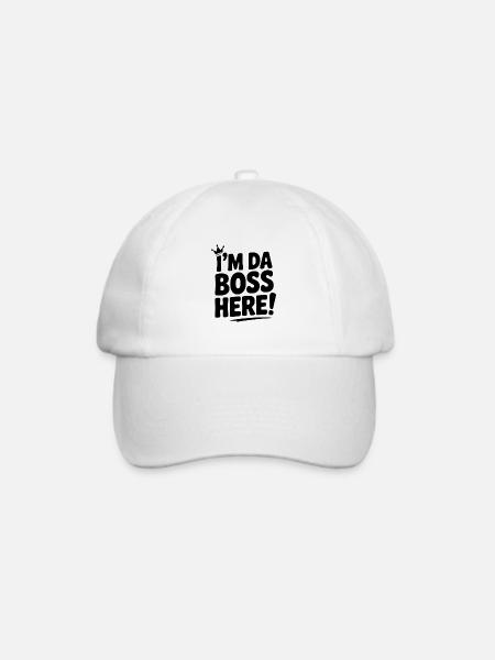Ich bin hier! - Baseballkappe - Weiß/Weiß