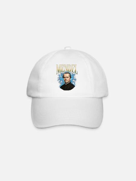 Gregor Mendel Donner - Baseballkappe - Weiß/Weiß