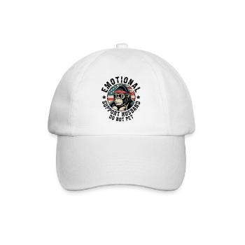 Emotionale Unterstützung: Ehemann nicht streicheln - Baseballkappe - Weiß/Weiß - Vorne