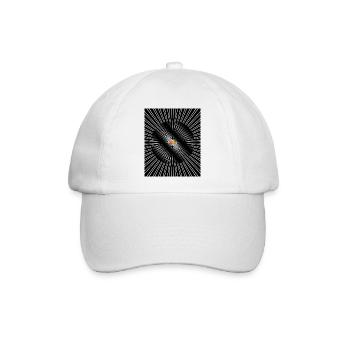 Sonnenrad Spirale Neon Zentrum - Baseballkappe - Weiß/Weiß - Vorne