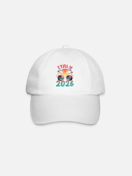 Italien 2026 - Baseballkappe - Weiß/Weiß