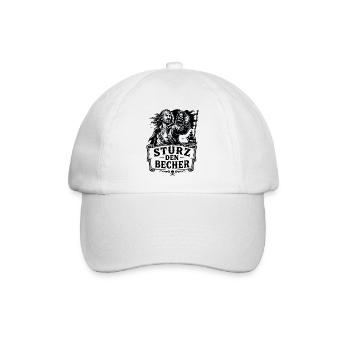 Störtebekker Stürz den Becher Pirat Legende - Baseballkappe - Weiß/Weiß - Vorne