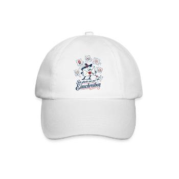 Ich ghoste nur per Einschreiben - Baseballkappe - Weiß/Weiß - Vorne