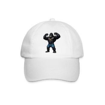 König Gorilla Bling - Baseballkappe - Weiß/Weiß - Vorne