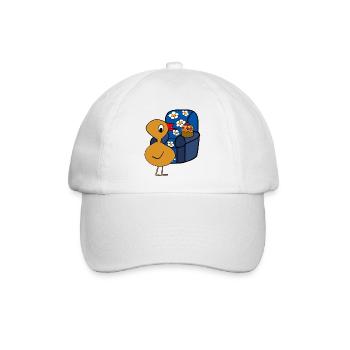 Küken Muffin Sessel Feierabend Huhn - Baseballkappe - Weiß/Weiß - Vorne