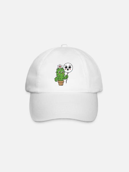 Cactus Buddy und Balloon Ghost - Baseballkappe - Weiß/Weiß