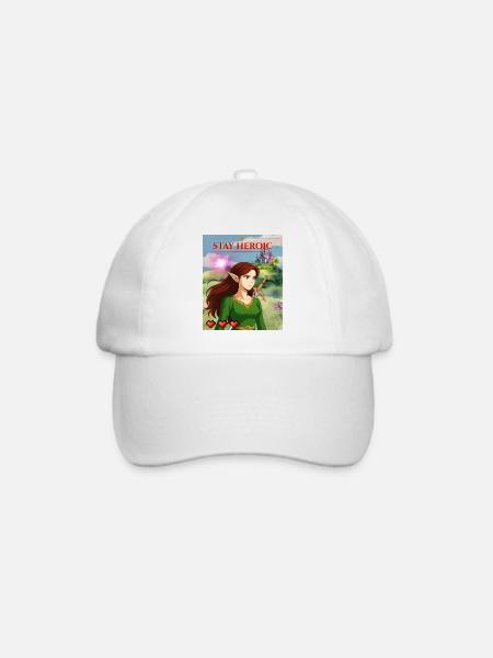 Stay Heroic - Baseballkappe - Weiß/Weiß