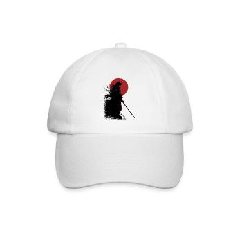 Samurai Katze - Baseballkappe - Weiß/Weiß - Vorne