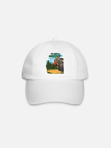 Kein Seil Nötig: Boulder-Kletterer - Baseballkappe - Weiß/Weiß