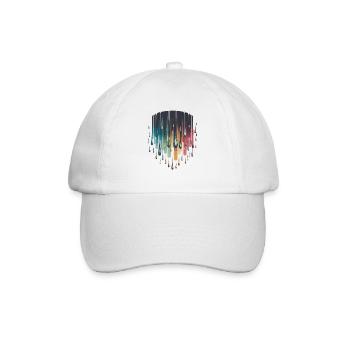  Bunte Farbtropfen Regenbogen Abstrakte Farben Für - Baseballkappe - Weiß/Weiß - Vorne