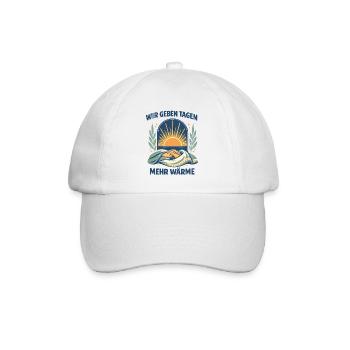 Wir geben Tagen mehr Wärme Altenpflege Herz - Baseballkappe - Weiß/Weiß - Vorne