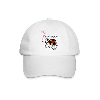 Regenbogen Fußball  - Baseballkappe - Weiß/Weiß - Vorne