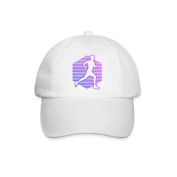 Geschenkidee für einen Running mit Running - Baseballkappe - Weiß/Weiß - Vorne